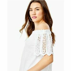 Lilly Pulitzer White Off-Shoulder Top